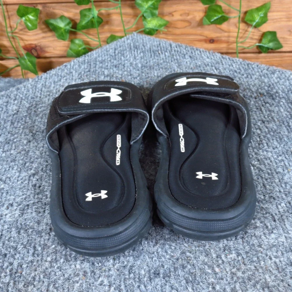 Under Armour Ignite VI Toddler‎ Boys Slide Sandals Size 11K Athletic Black White
